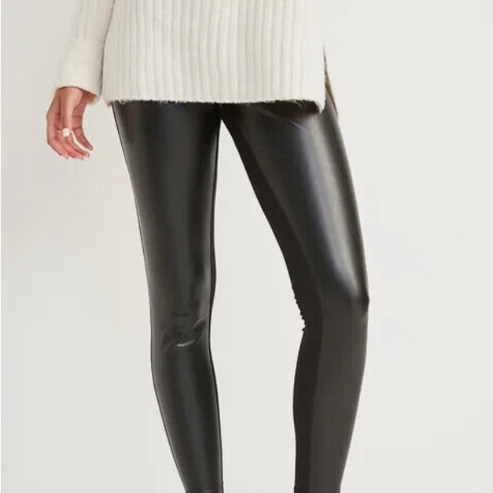 Faux leather pants